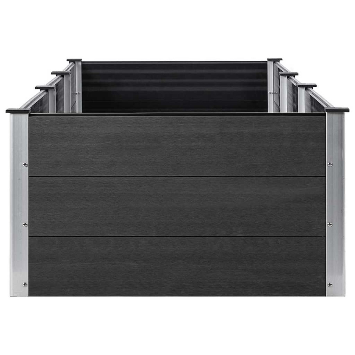 vidaXL Ζαρντινιέρα Κήπου Υπερυψωμένη Γκρι 300 x 100 x 54 εκ. από WPC