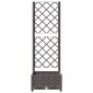 vidaXL Ζαρντινιέρα Κήπου με Καφασωτό Καφέ 40 x 40 x 121,5 εκ. από PP