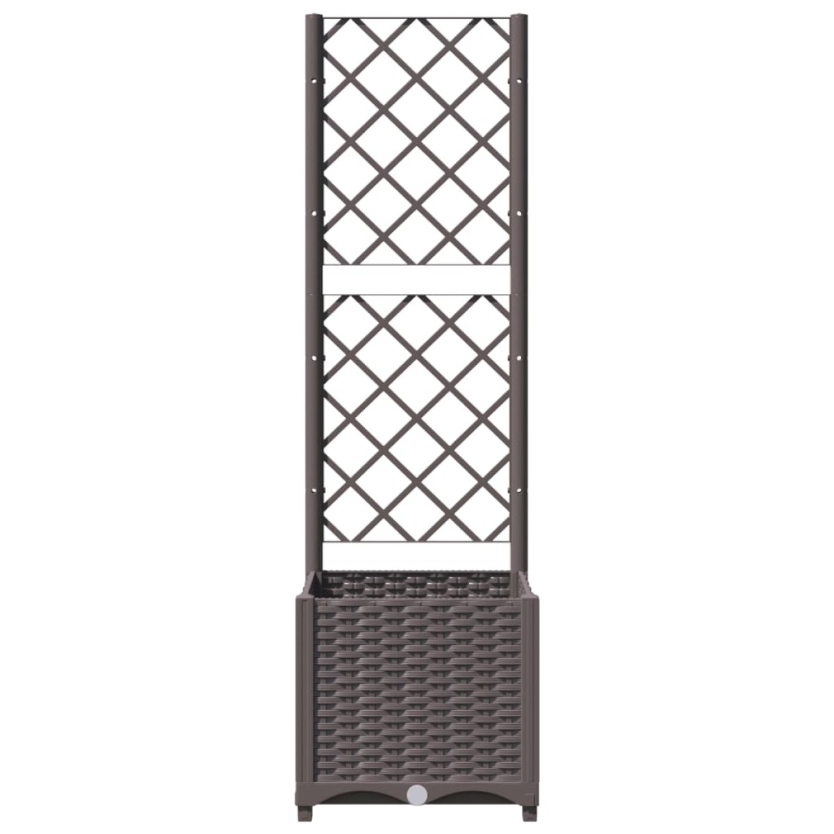 vidaXL Ζαρντινιέρα Κήπου με Καφασωτό Καφέ 40 x 40 x 136 εκ. από PP