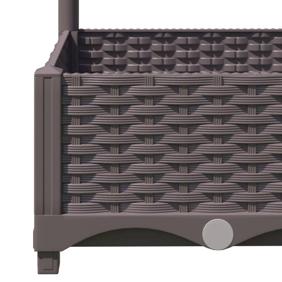 vidaXL Ζαρντινιέρα Κήπου με Καφασωτό Καφέ 80 x 40 x 121,5 εκ. από PP