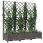 vidaXL Ζαρντινιέρα Κήπου με Καφασωτό Καφέ 120 x 40 x 121,5 εκ. από PP