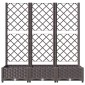 vidaXL Ζαρντινιέρα Κήπου με Καφασωτό Καφέ 120 x 40 x 121,5 εκ. από PP