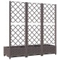 vidaXL Ζαρντινιέρα Κήπου με Καφασωτό Καφέ 120 x 40 x 121,5 εκ. από PP
