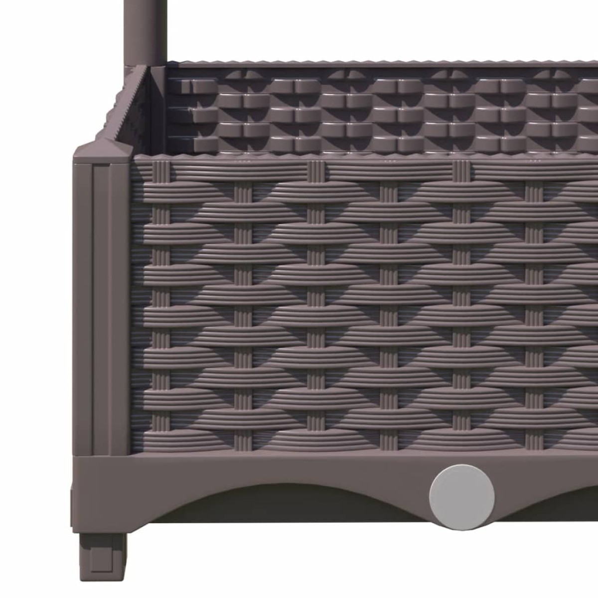 vidaXL Ζαρντινιέρα Κήπου με Καφασωτό Καφέ 120 x 40 x 121,5 εκ. από PP