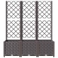 vidaXL Ζαρντινιέρα Κήπου με Καφασωτό Καφέ 120 x 40 x 136 εκ. από PP