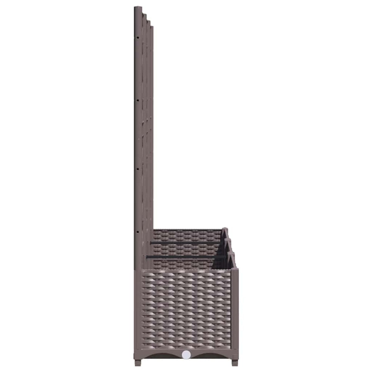 vidaXL Ζαρντινιέρα Κήπου με Καφασωτό Καφέ 120 x 40 x 136 εκ. από PP