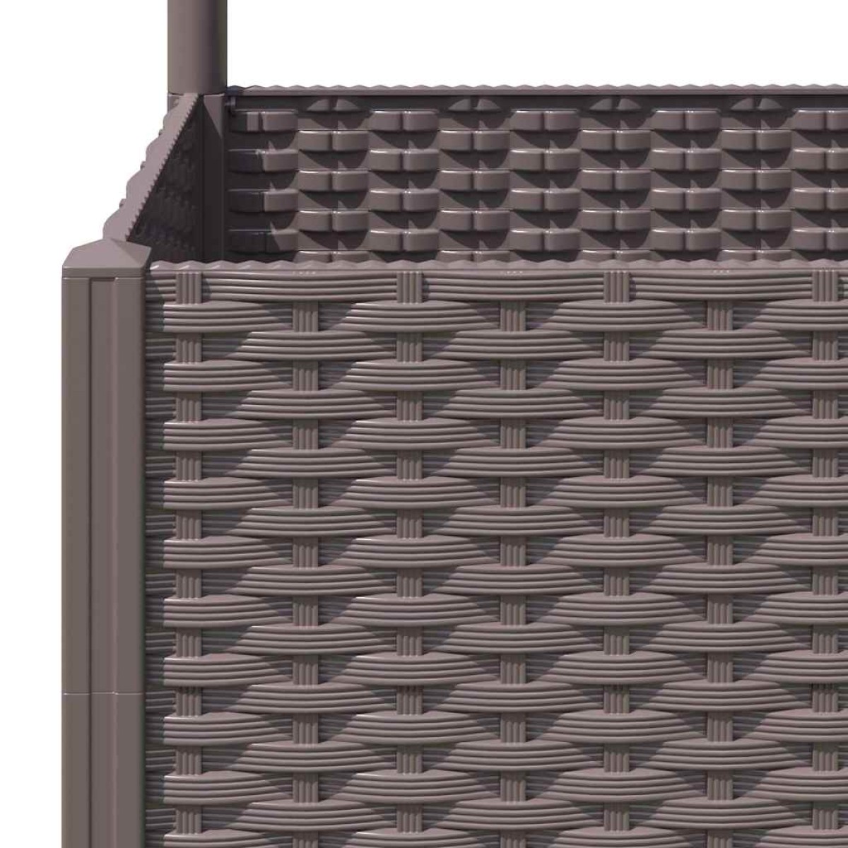 vidaXL Ζαρντινιέρα Κήπου με Καφασωτό Καφέ 120 x 40 x 136 εκ. από PP