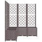 vidaXL Ζαρντινιέρα Κήπου με Καφασωτό Καφέ 120 x 120 x 136 εκ. από PP