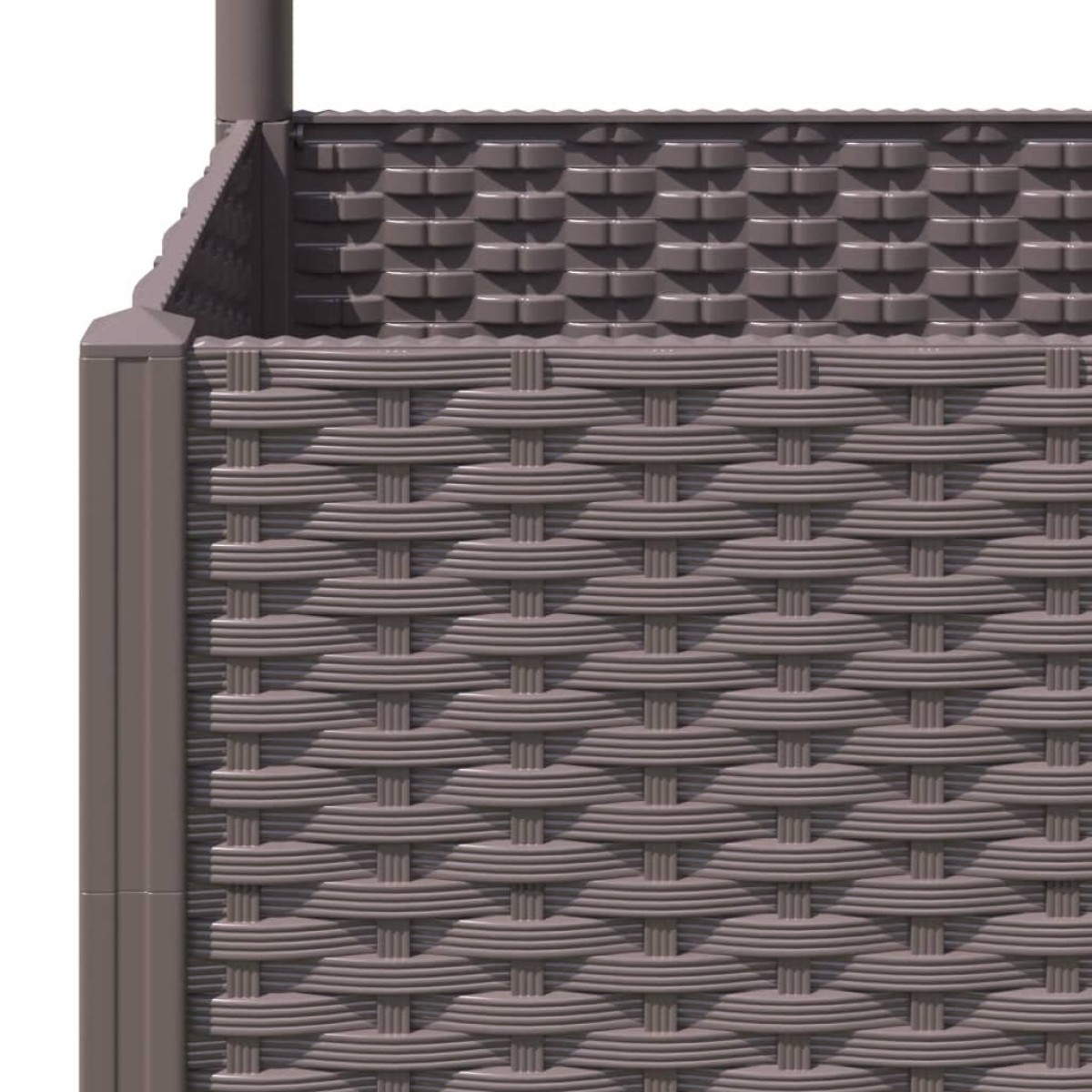vidaXL Ζαρντινιέρα Κήπου με Καφασωτό Καφέ 120 x 120 x 136 εκ. από PP