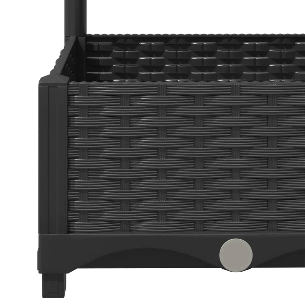 vidaXL Ζαρντινιέρα Κήπου με Καφασωτό Μαύρο 120 x 40 x 121,5 εκ. από PP
