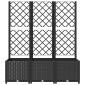 vidaXL Ζαρντινιέρα Κήπου με Καφασωτό Μαύρο 120 x 40 x 136 εκ. από PP