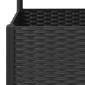 vidaXL Ζαρντινιέρα Κήπου με Καφασωτό Μαύρο 120 x 120 x 136 εκ. από PP