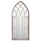 vidaXL Καθρέφτης Κήπου για Εξ. Χώρους Λευκό της Άμμου 100x45 εκ Σίδερο