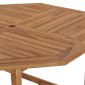 vidaXL Τραπεζαρία Κήπου 110 x 110 x 75 εκ. από Μασίφ Ξύλο Teak