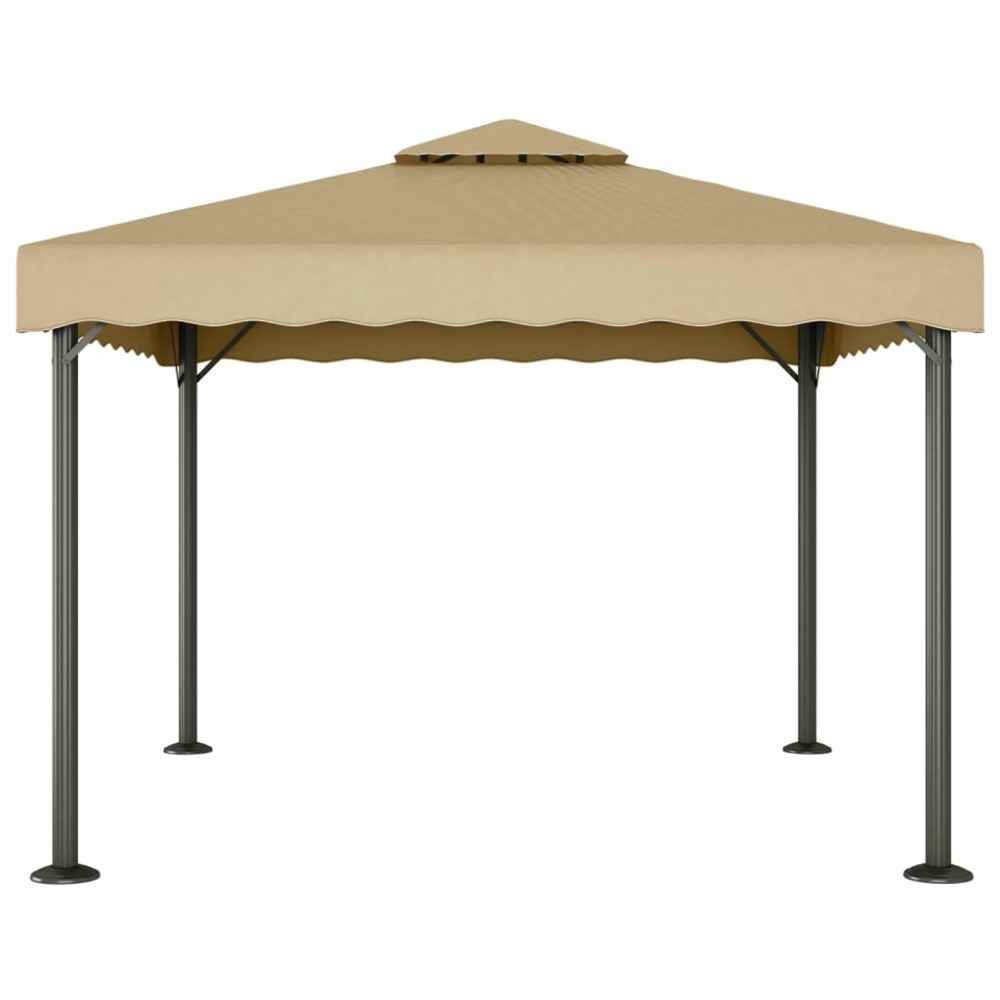 vidaXL Κιόσκι Taupe 3 x 3 μ. από Αλουμίνιο και Ατσάλι