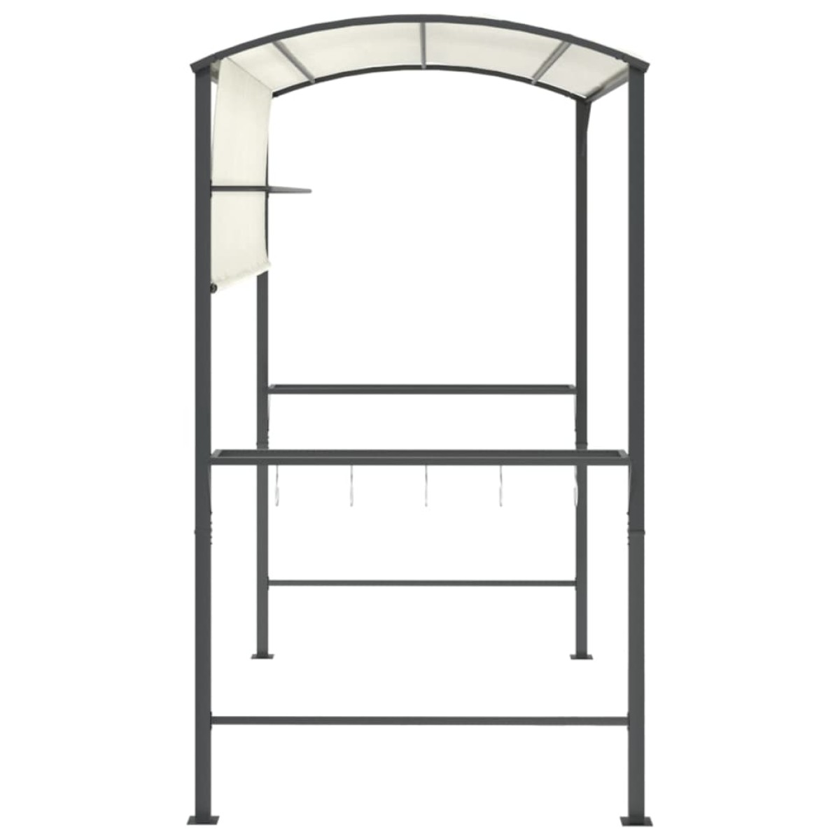 vidaXL Κιόσκι με Οροφή Κρεμ 220 x 110 x 200 εκ.