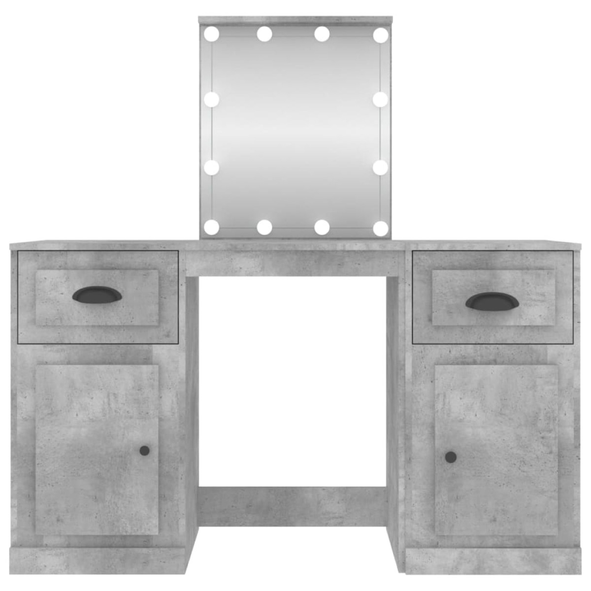 vidaXL Μπουντουάρ με LED Γκρι Σκυροδέματος 130x50x132,5 εκ.