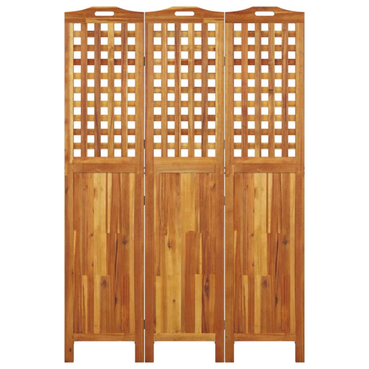 vidaXL Διαχωριστικό Χώρου με 3 Πάνελ 121,5x2x180εκ. Μασίφ Ξύλο Ακακίας