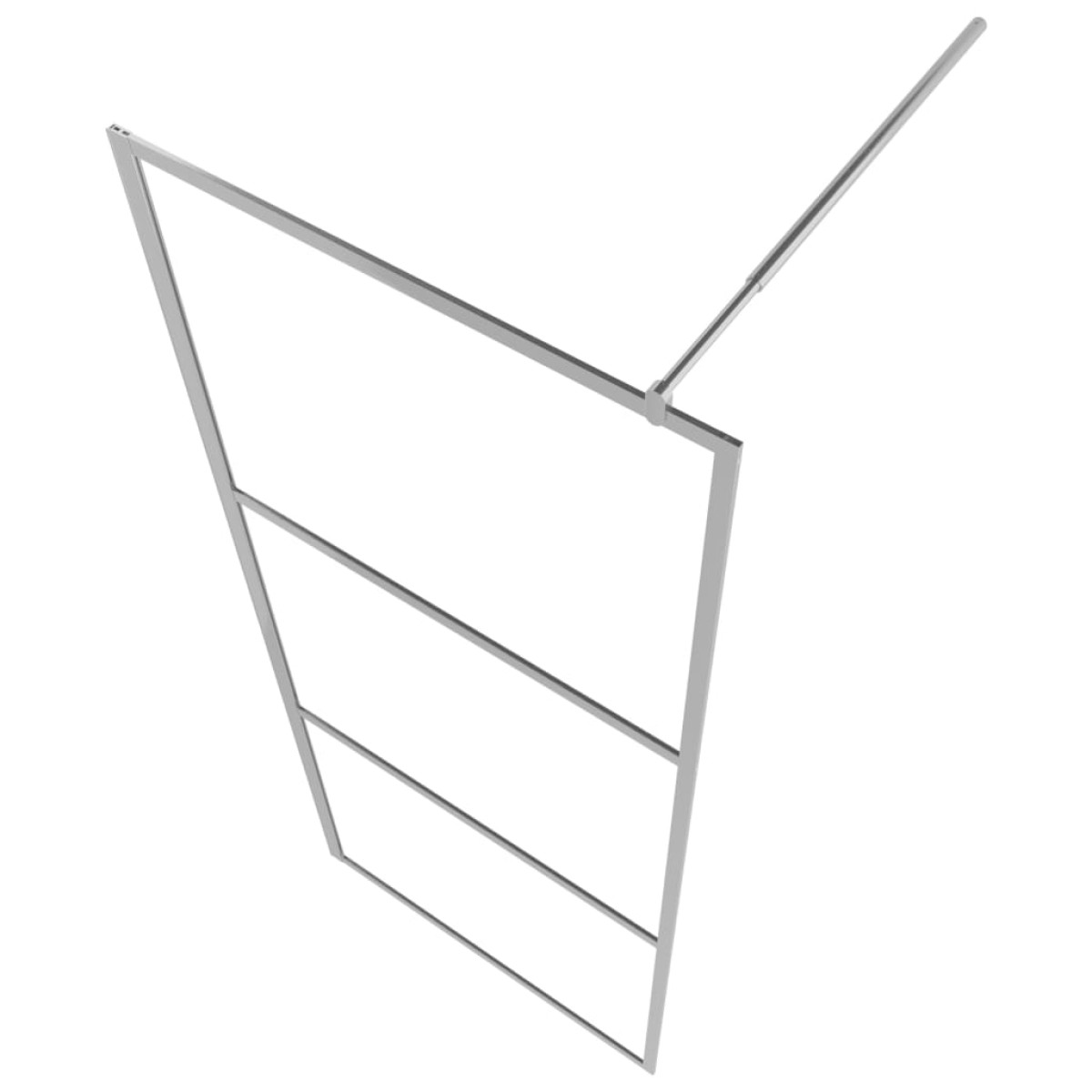 vidaXL Διαχωριστικό Ντους με Ράφι Χρωμέ 100x195 εκ Γυαλί ESG&Αλουμίνιο