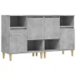 vidaXL Ντουλάπια 2 τεμ. Γκρι Σκυροδέματος 60x35x70 εκ. Επεξεργ. Ξύλο