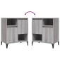 vidaXL Ντουλάπι 2 τεμ. Γκρι Sonoma 60x35x70 εκ. από Επεξεργασμένο Ξύλο
