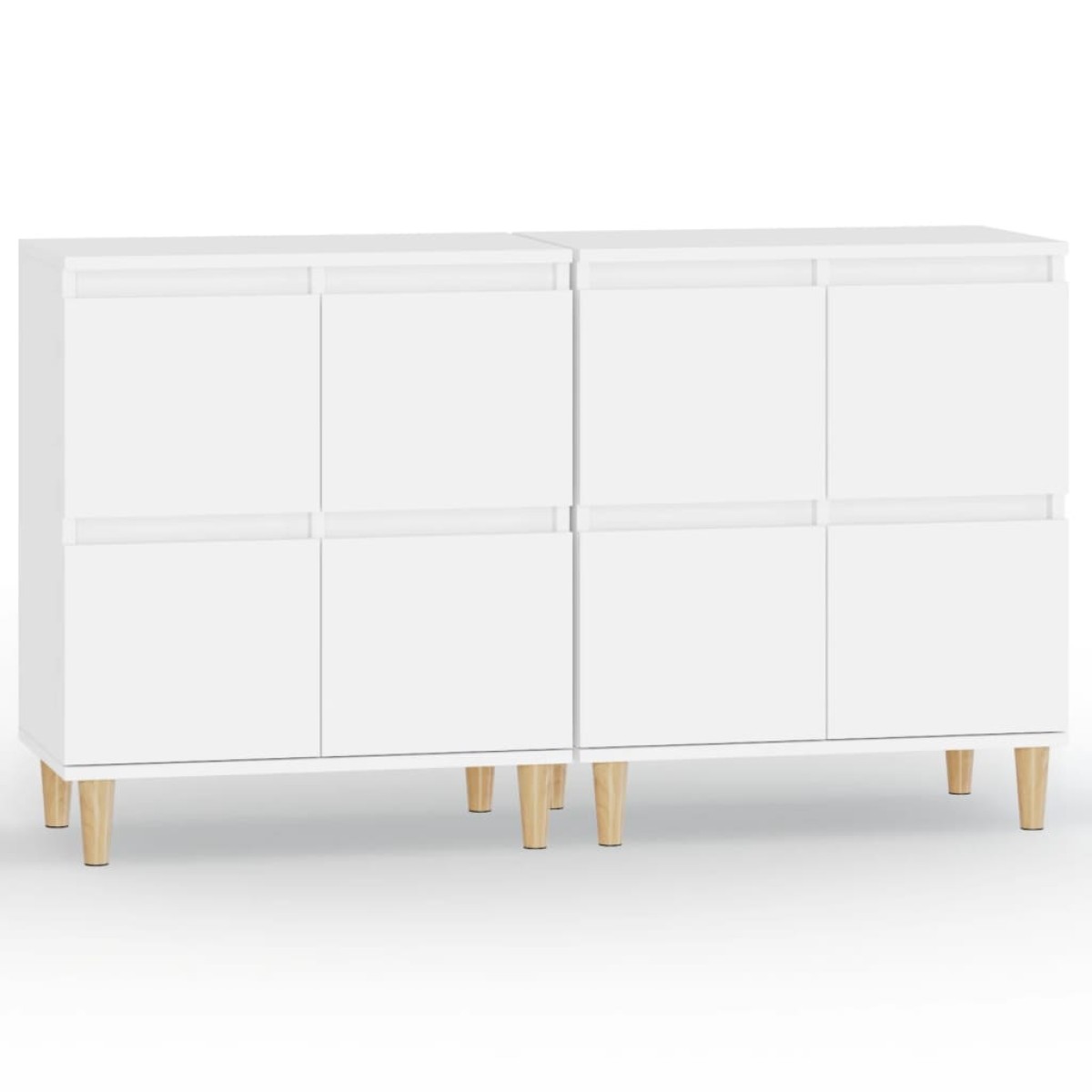 vidaXL Ντουλάπια 2 τεμ. Λευκά 60 x 35 x 70 εκ. από Επεξεργασμένο Ξύλο