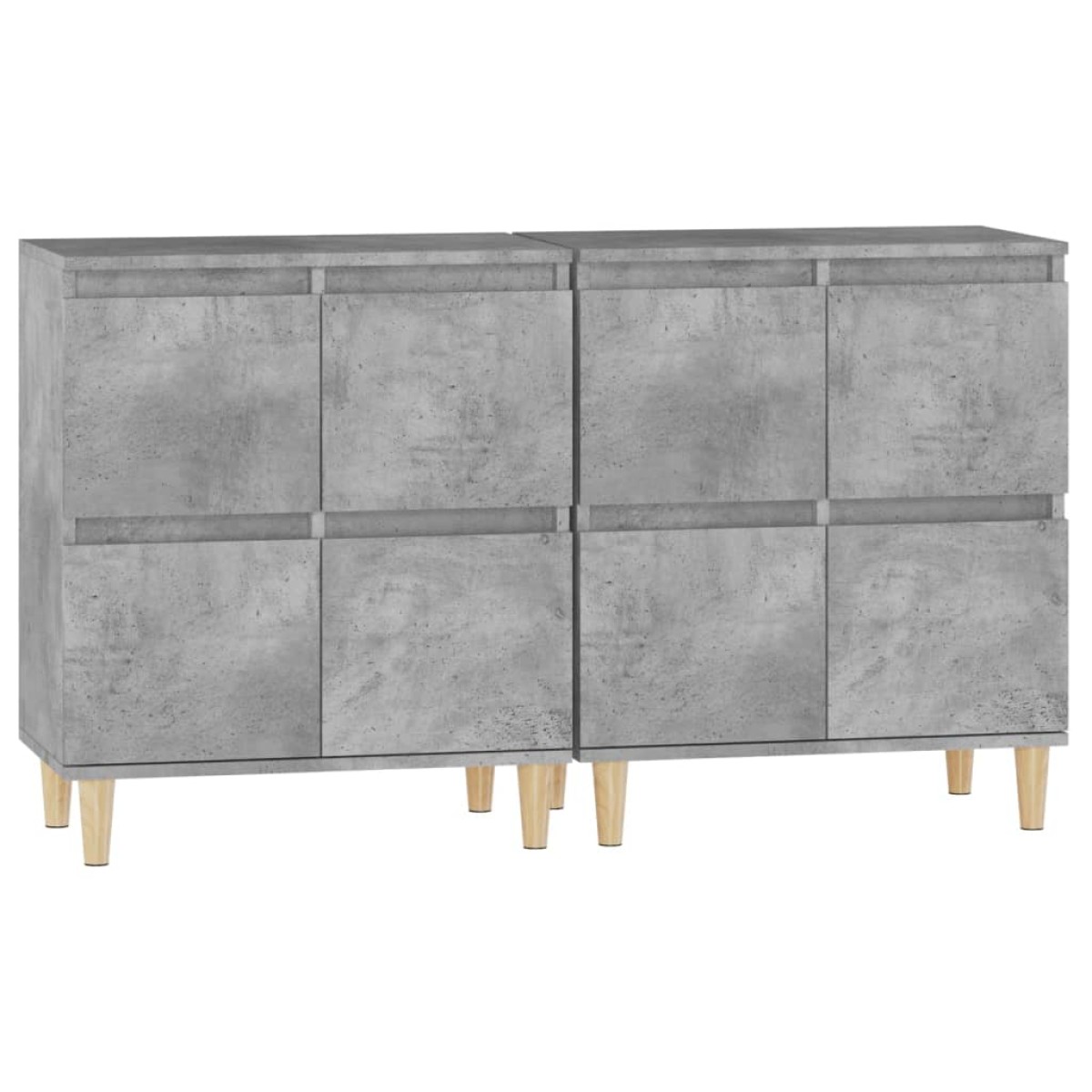 vidaXL Ντουλάπια 2 τεμ. Γκρι Σκυροδέματος 60x35x70 εκ. Επεξεργ. Ξύλο