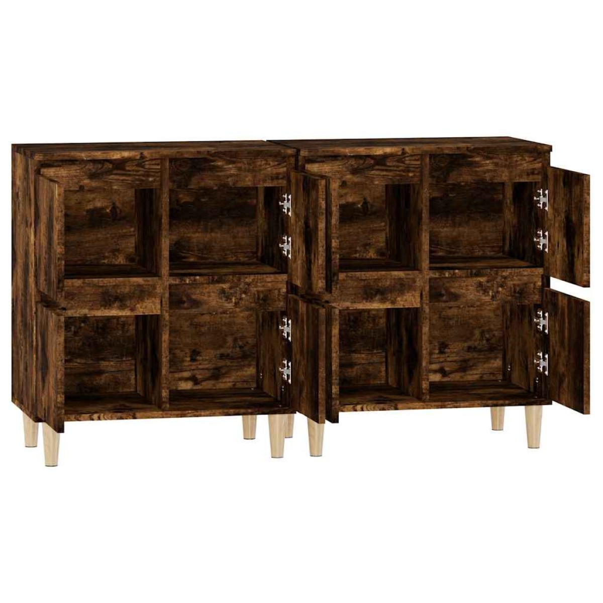 vidaXL Ντουλάπια 2 τεμ. Καπνιστή Δρυς 60x35x70 εκ. Επεξεργασμένο Ξύλο