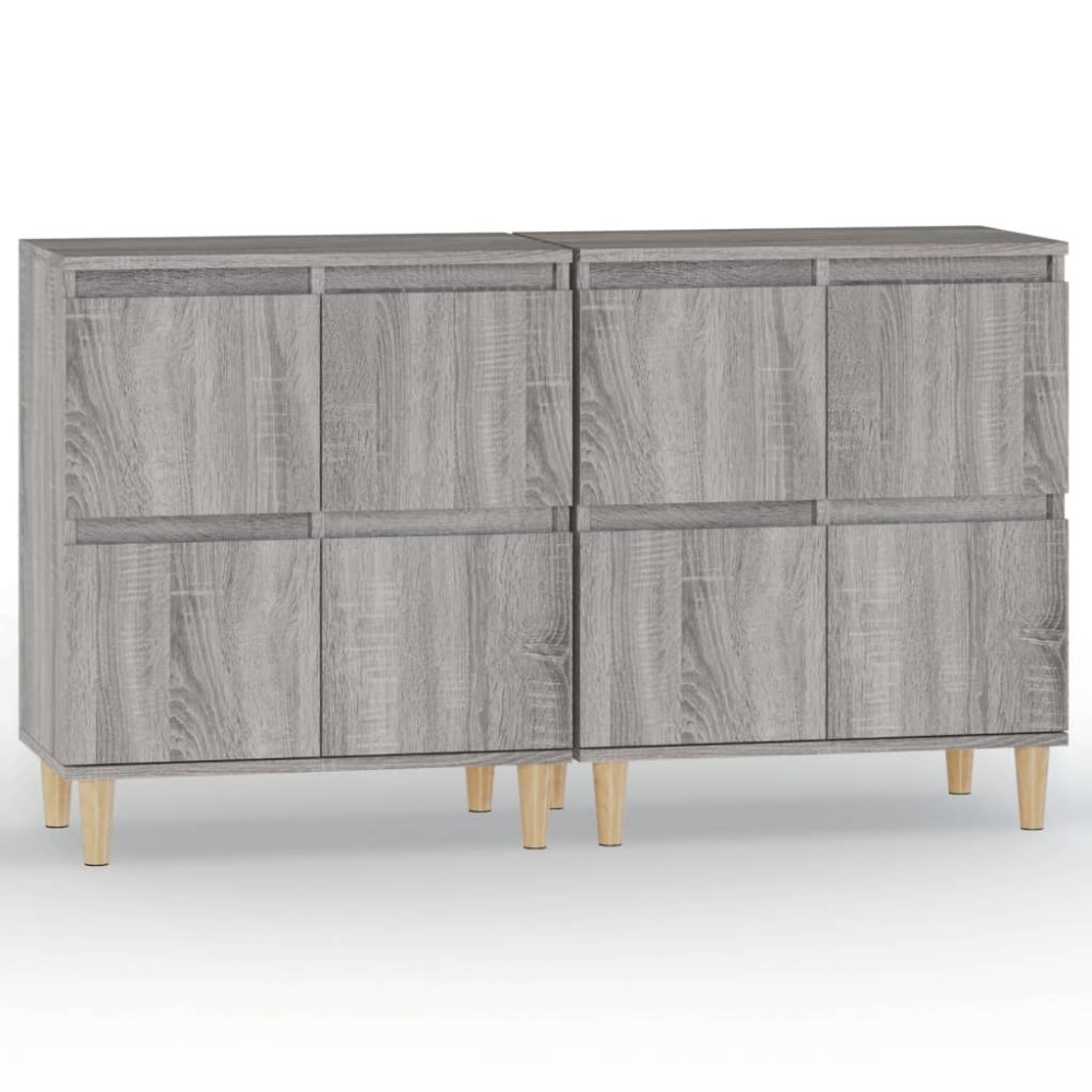vidaXL Ντουλάπι 2 τεμ. Γκρι Sonoma 60x35x70 εκ. από Επεξεργασμένο Ξύλο