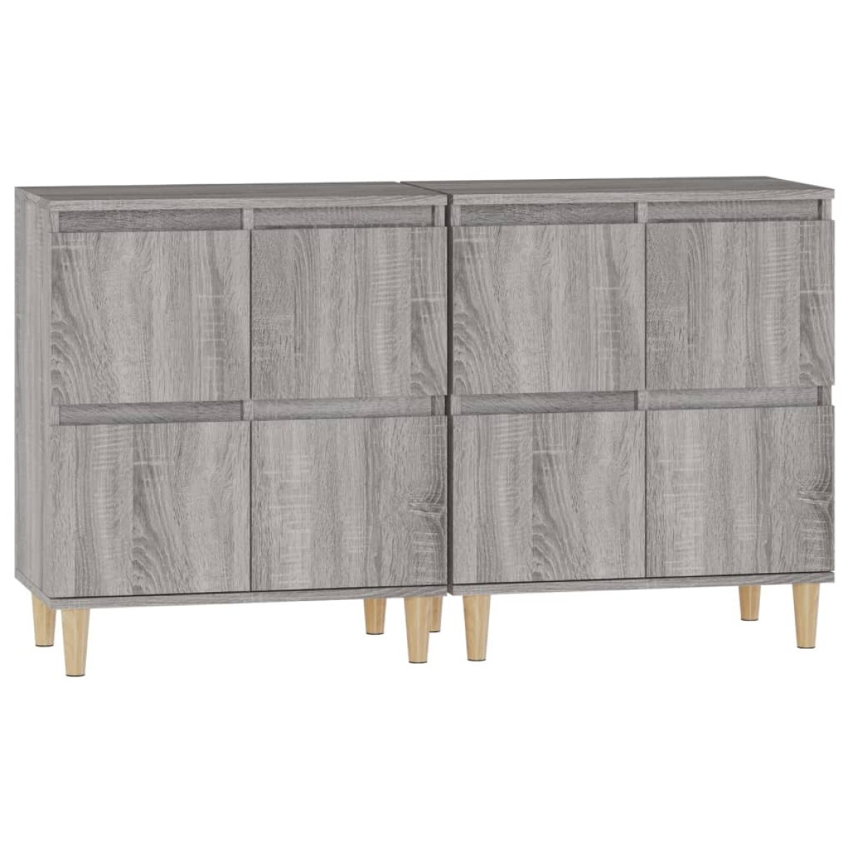 vidaXL Ντουλάπι 2 τεμ. Γκρι Sonoma 60x35x70 εκ. από Επεξεργασμένο Ξύλο