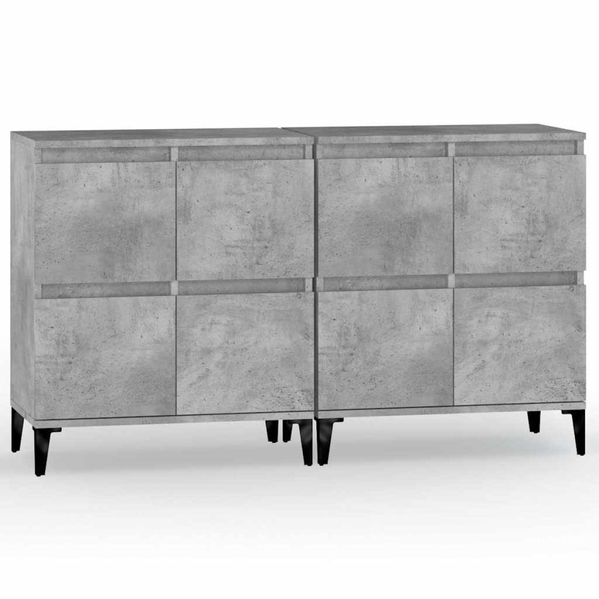 vidaXL Ντουλάπια 2 τεμ. Γκρι Σκυροδέματος 60x35x70 εκ. Επεξεργ. Ξύλο