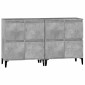 vidaXL Ντουλάπια 2 τεμ. Γκρι Σκυροδέματος 60x35x70 εκ. Επεξεργ. Ξύλο