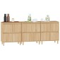 vidaXL Ντουλάπια 3 τεμ. Sonoma Δρυς 60x35x70 εκ. Επεξεργασμένο Ξύλο