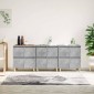 vidaXL Ντουλάπια 3 τεμ. Γκρι Σκυροδέματος 60x35x70 εκ. Επεξεργ. Ξύλο