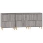 vidaXL Ντουλάπι 3 τεμ. Γκρι Sonoma 60x35x70 εκ. από Επεξεργασμένο Ξύλο