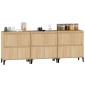 vidaXL Ντουλάπια 3 τεμ. Sonoma Δρυς 60x35x70 εκ. Επεξεργασμένο Ξύλο