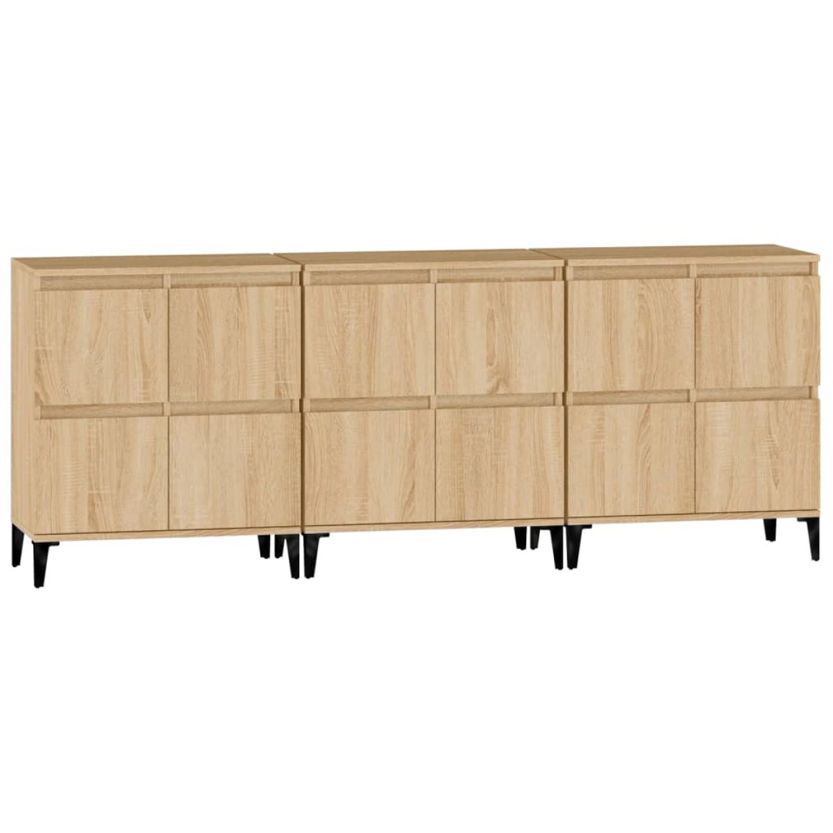 vidaXL Ντουλάπια 3 τεμ. Sonoma Δρυς 60x35x70 εκ. Επεξεργασμένο Ξύλο