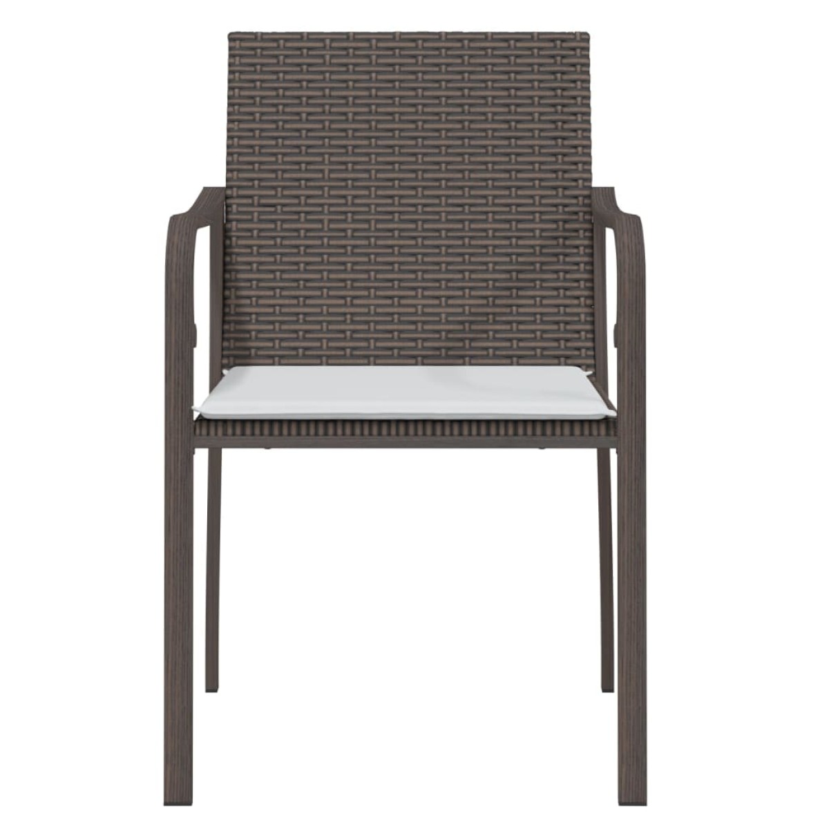 vidaXL Καρέκλες Κήπου με Μαξιλάρια 6 τεμ. Καφέ 56x59x84 εκ Συνθ. Ρατάν