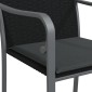 vidaXL Καρέκλες Κήπου με Μαξιλάρια 4τεμ Μαύρες 56x59x84 εκ Συνθ. Ρατάν