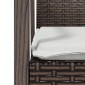vidaXL Καρέκλες Κήπου με Μαξιλάρια 4τεμ Καφέ 56,5x57x83 εκ Συνθ. Ρατάν