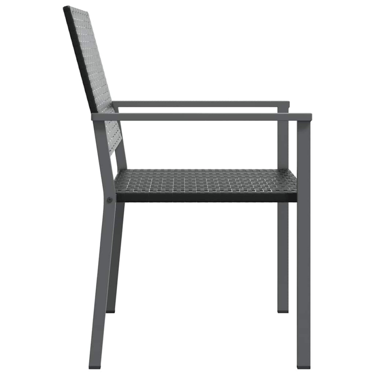 vidaXL Καρέκλες Κήπου 4 τεμ. Μαύρες 54x62,5x89 εκ. από Συνθετικό Ρατάν