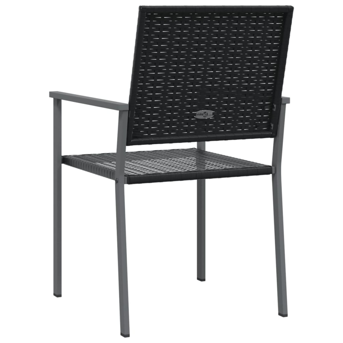 vidaXL Καρέκλες Κήπου 4 τεμ. Μαύρες 54x62,5x89 εκ. από Συνθετικό Ρατάν