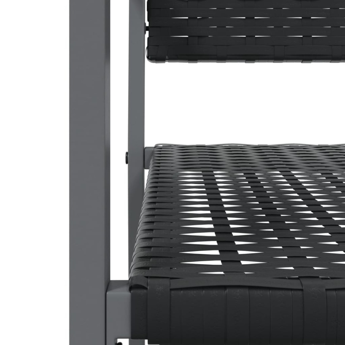 vidaXL Καρέκλες Κήπου 4 τεμ. Μαύρες 54x62,5x89 εκ. από Συνθετικό Ρατάν