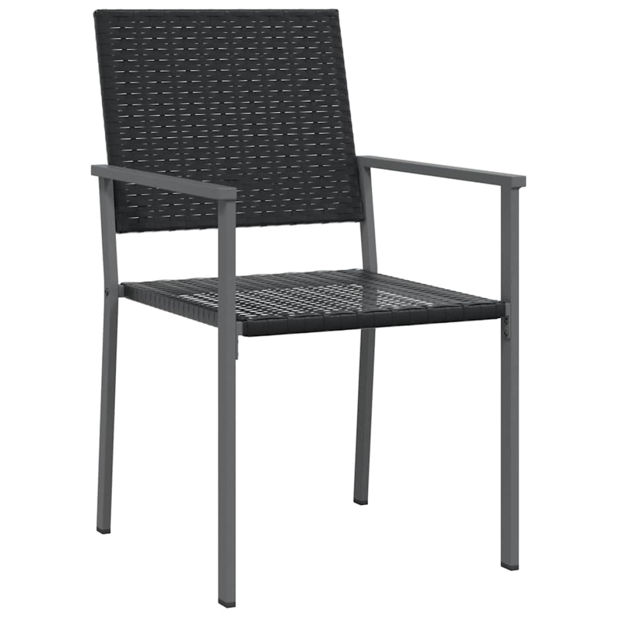 vidaXL Καρέκλες Κήπου 6 τεμ. Μαύρες 54x62,5x89 εκ. από Συνθετικό Ρατάν