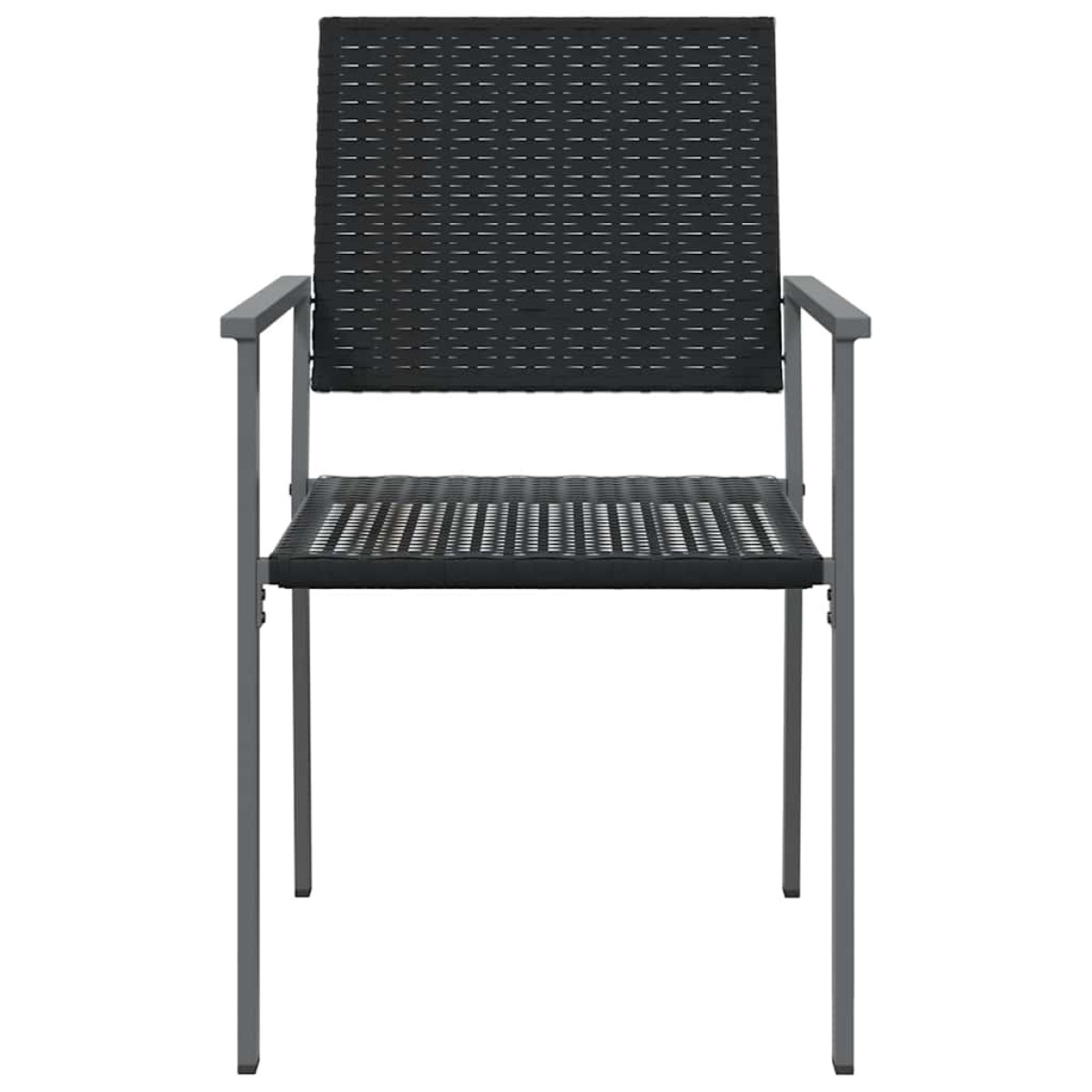 vidaXL Καρέκλες Κήπου 6 τεμ. Μαύρες 54x62,5x89 εκ. από Συνθετικό Ρατάν