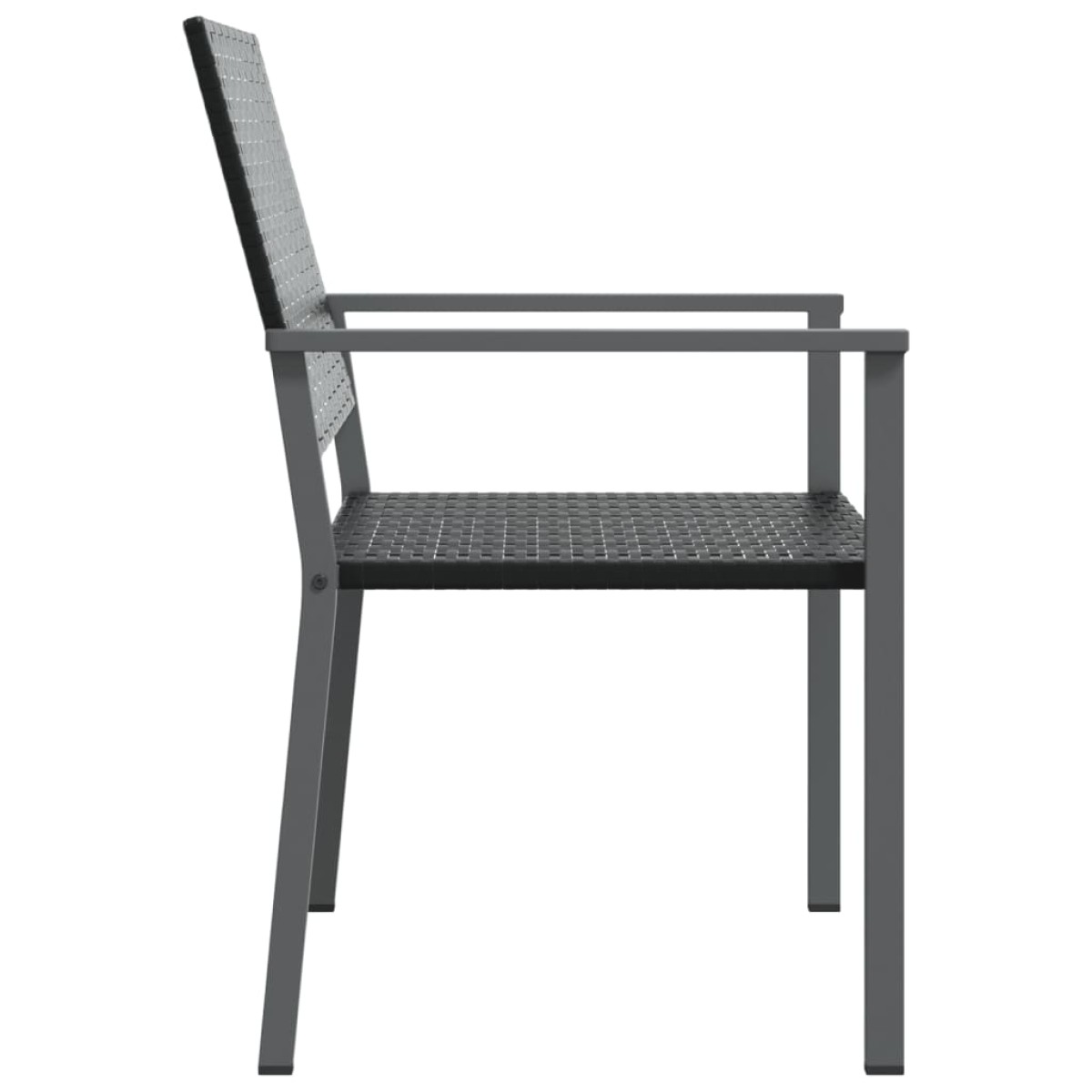 vidaXL Καρέκλες Κήπου 6 τεμ. Μαύρες 54x62,5x89 εκ. από Συνθετικό Ρατάν