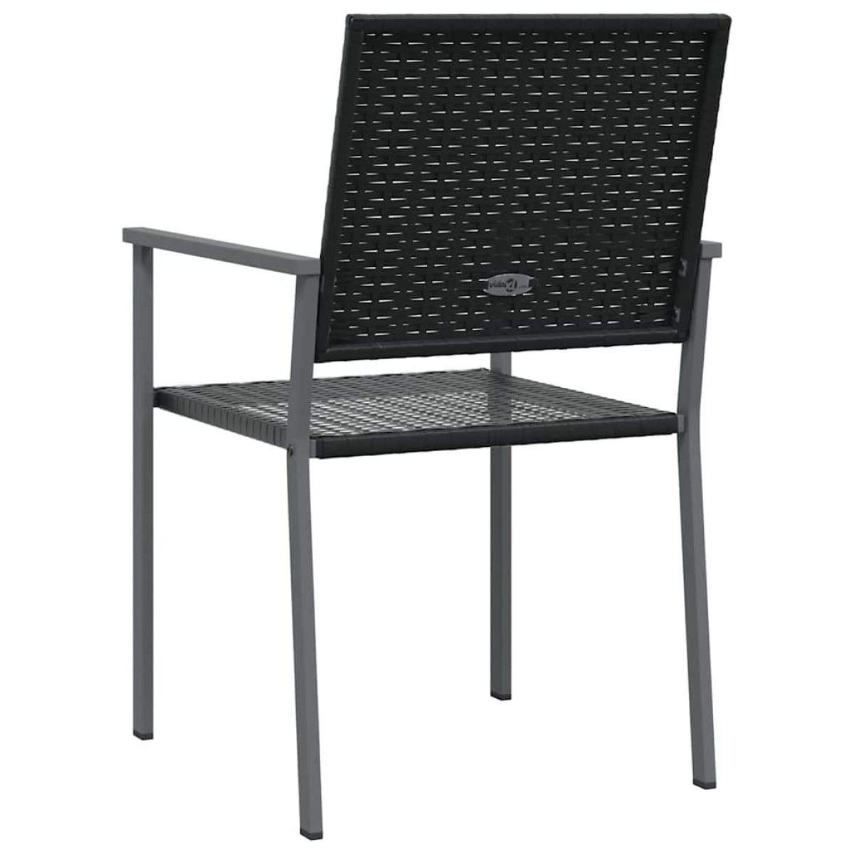 vidaXL Καρέκλες Κήπου 6 τεμ. Μαύρες 54x62,5x89 εκ. από Συνθετικό Ρατάν