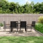 vidaXL Καρέκλες Κήπου 6 τεμ. Μαύρες 55x61,5x90 εκ από Textilene/Ατσάλι