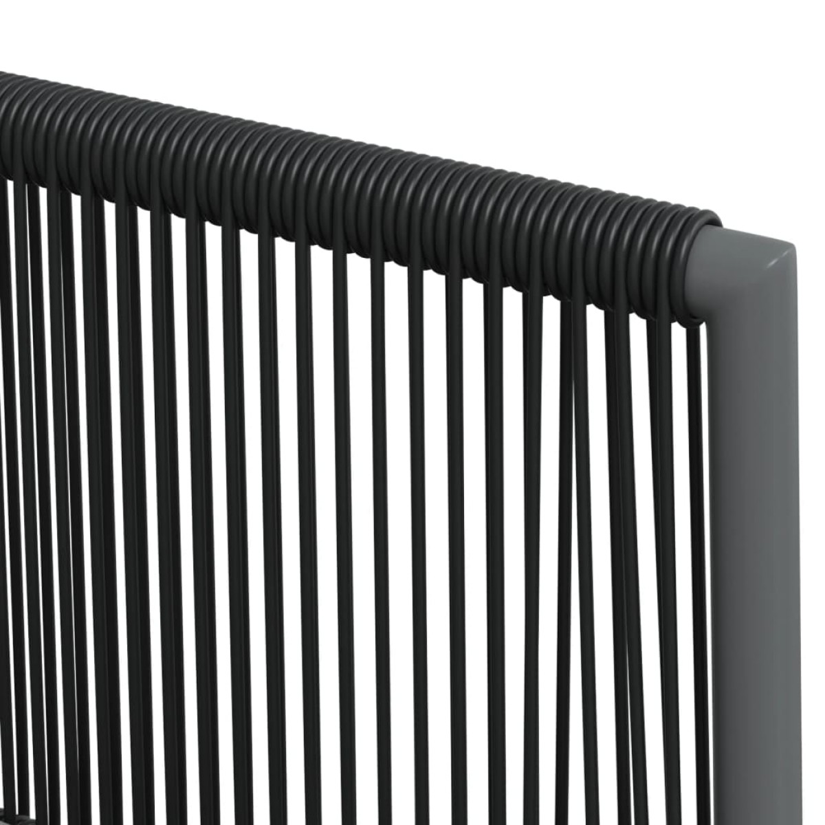 vidaXL Καρέκλες Κήπου 4 τεμ. Μαύρο 54x60,5x83,5 εκ Συνθ. Ρατάν&Μαξιλ.