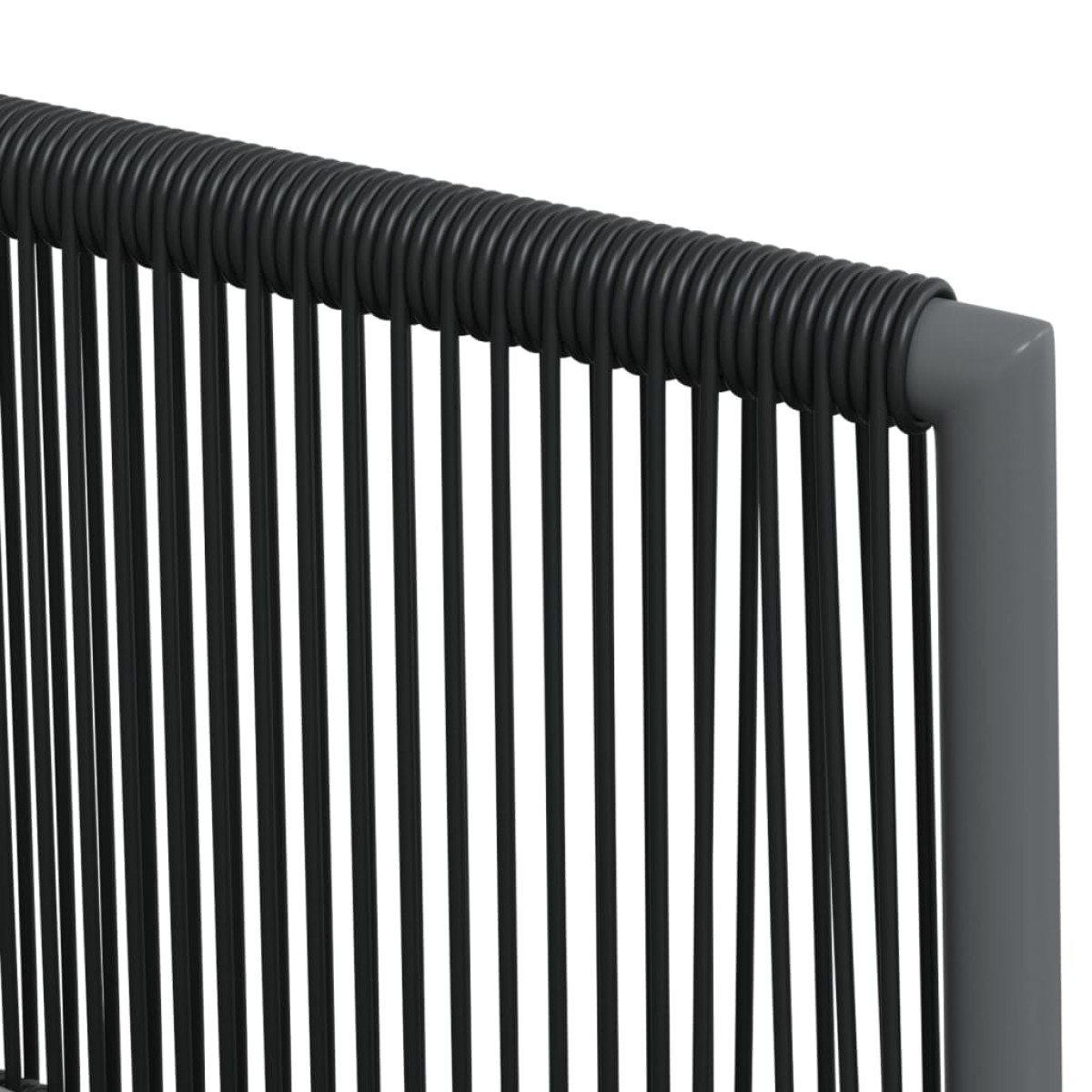 vidaXL Καρέκλες Κήπου 6 τεμ. Μαύρο 54x60,5x83,5 εκ Συνθ. Ρατάν&Μαξιλ.